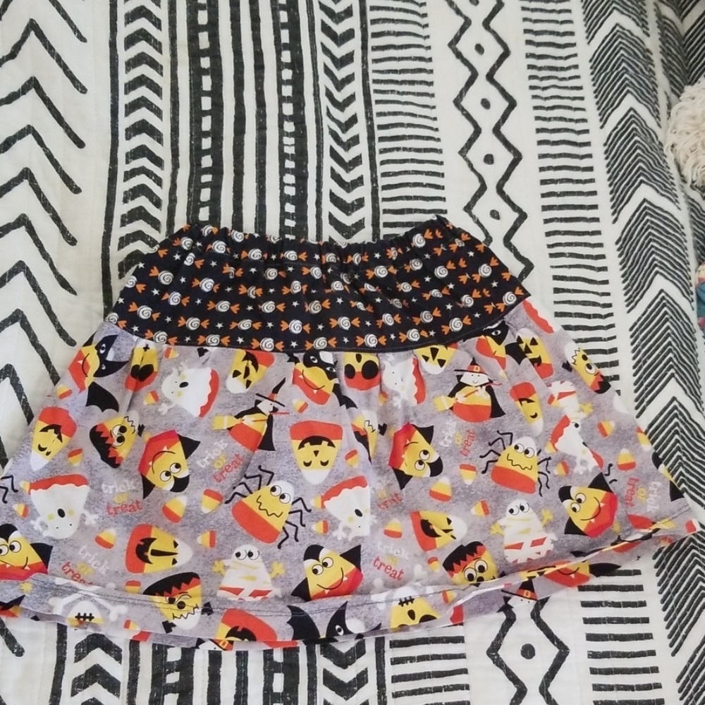 Handmade Halloween Candy Corn Skirt